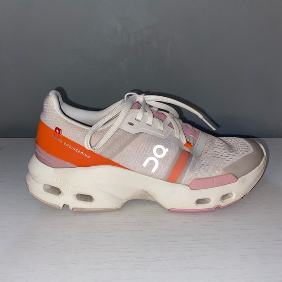 On Running Shoes - On Running Women's Sneakers - Pink and Orange - Cloudpulse